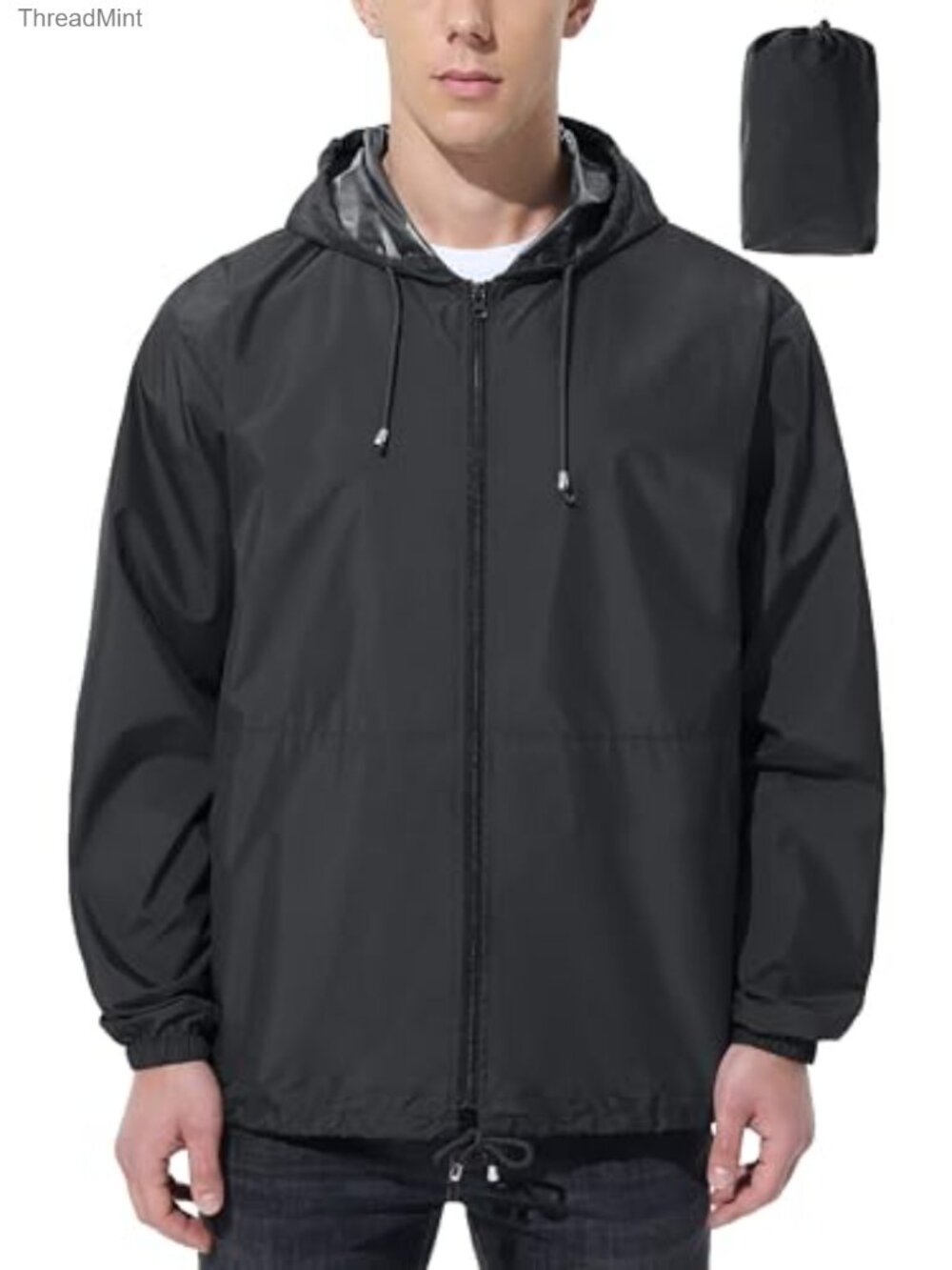 Lightweight Waterproof Rain Jacket with Hood for Travel Hiking Cycling